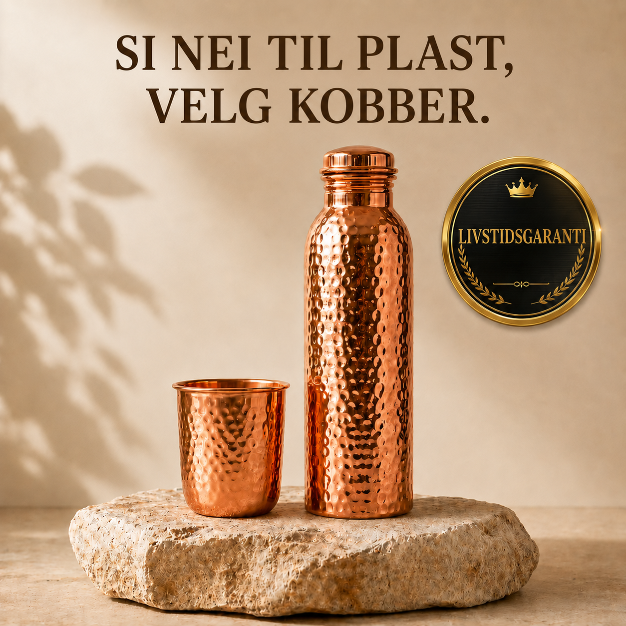 Cu Nordic™ – Kobberflaske | Naturlig renere vann – helt uten plast