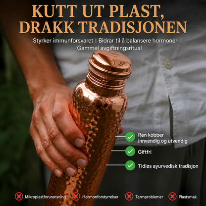 Cu Nordic™ – Kobberflaske | Naturlig renere vann – helt uten plast
