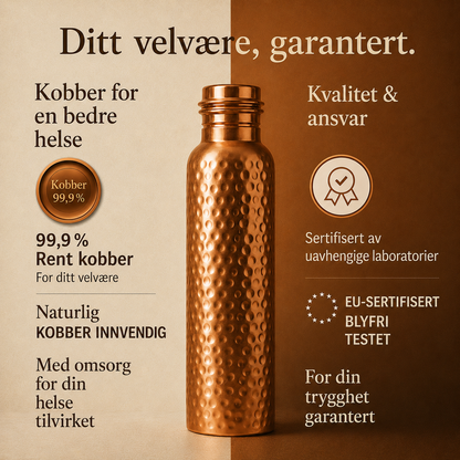 Cu Nordic™ – Kobberflaske | Naturlig renere vann – helt uten plast